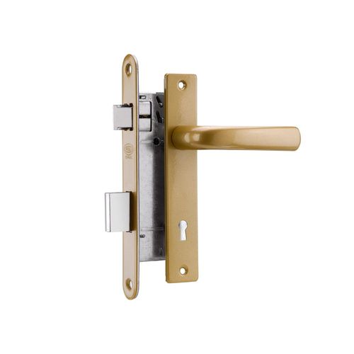 Cerradura Embutir Clasica B40 Dormitorio Bronce Satinado Blister Poli