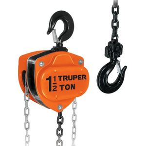 Tecle Cadena 1.5 Tonelada. Pol-1-1/2 Truper