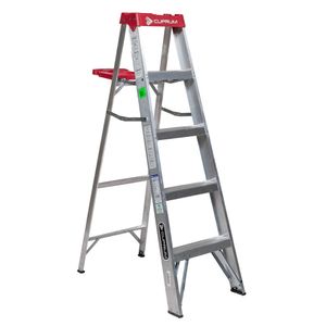 Escalera Tijera Simple 1.22 M Fibra De Vidrio 4 Peldaño, Capacidad de carga 150 Kg 2312-05 Cuprum