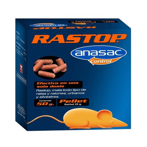 Raticida Rastop Cebo Pellet 50gr Anasac Control