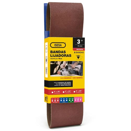 Lija Banda Madera 3 X 21 Grano 100 765916 Isesa