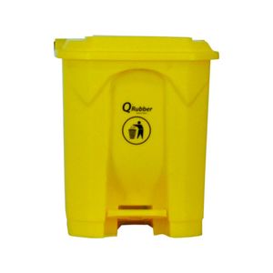 Contenedor Basura c 30 Lts. Con Pedal Amarillo Qrubber