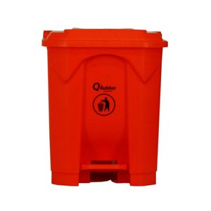 Contenedor Basura c 30 Lts. Con Pedal Rojo Qrubber