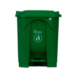 Contenedor Basura c 30 Lts. Con Pedal Verde Qrubber