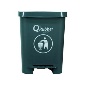 Contenedor Basura d 30 Lts. Con Pedal Gris Qrubber