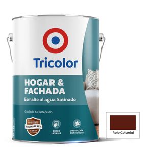 Esmalte al Agua Gl Hogar Y Fachada Rojo colonial Tricolor