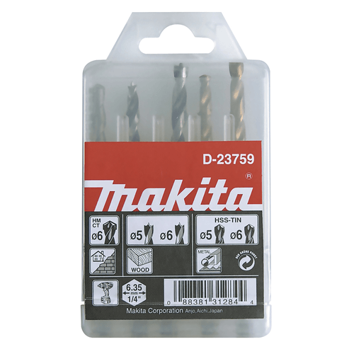 SET BROCAS METAL 5 PIEZAS D-23759 (MAKITA)