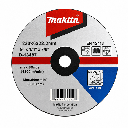 DISCO DESBASTE METAL 9 X 6.0 X 22.2MM D-18487 (MAKITA)